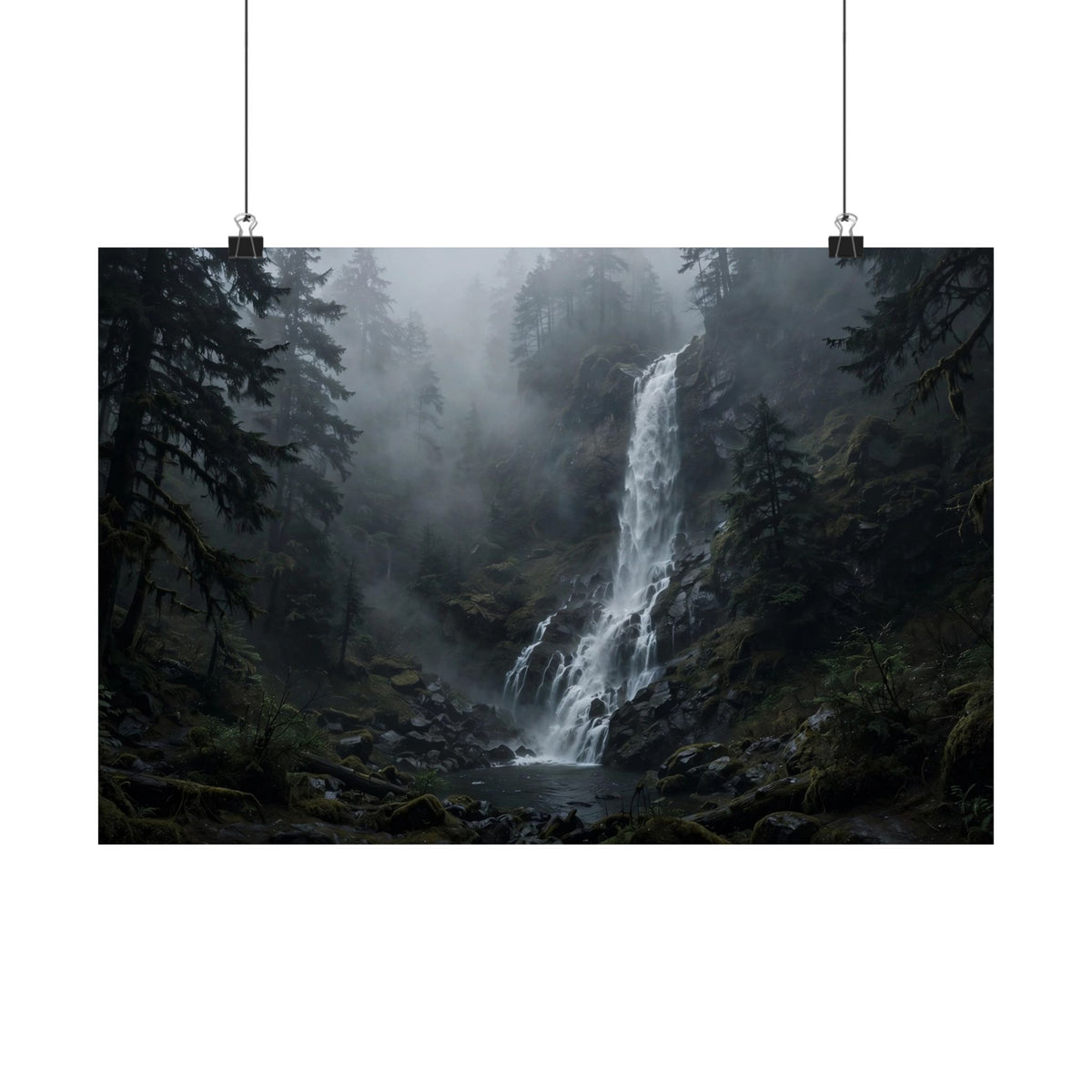 Waterfall in Fog — Wander Wild Co Art Print