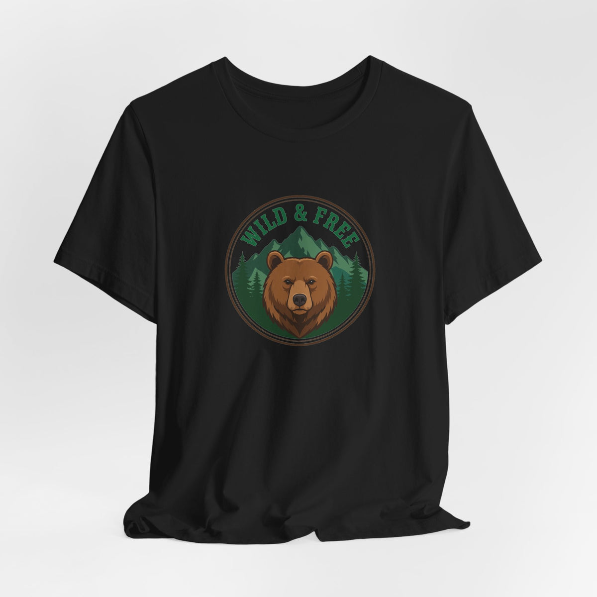 Vintage wild and free wilderness graphic on a Wander Wild Co classic tee