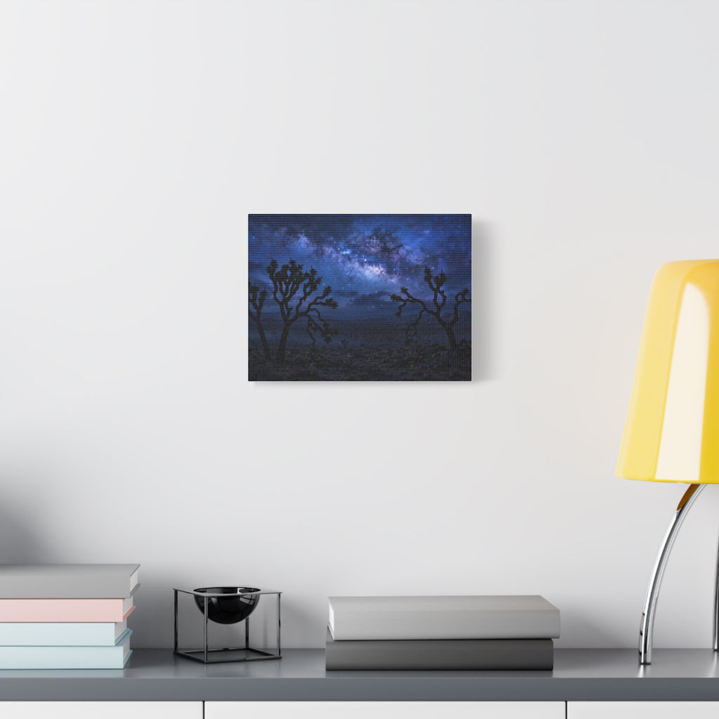 Desert Night Canvas Print — Joshua Tree Milky Way Wall Art
