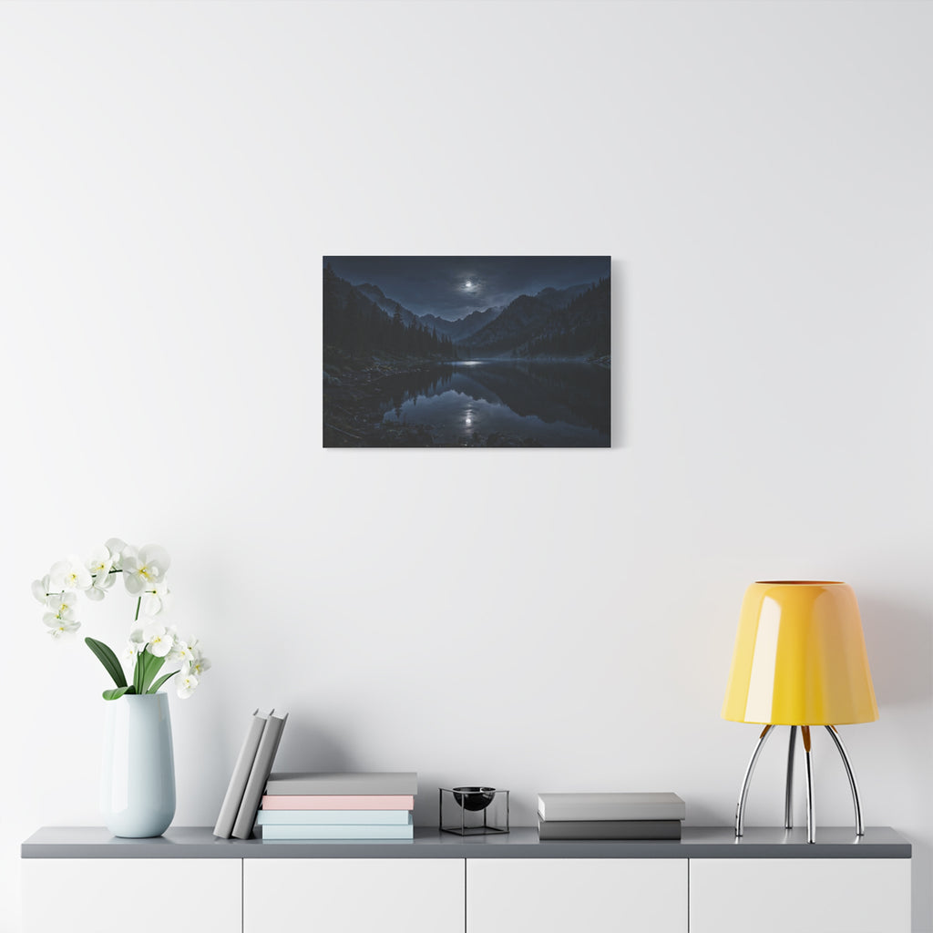 Moonlit Lake — Wander Wild Co Canvas Print