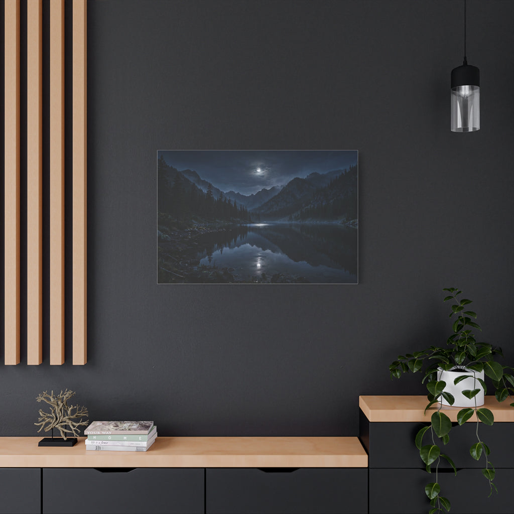 Moonlit Lake — Wander Wild Co Canvas Print