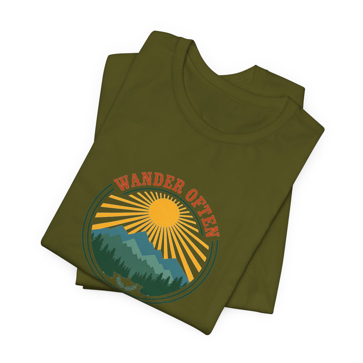 Retro wanderlust badge graphic on a Wander Wild Co vintage classic tee