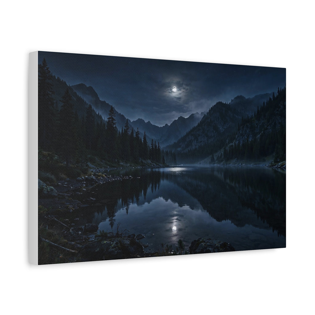Moonlit Lake — Wander Wild Co Canvas Print