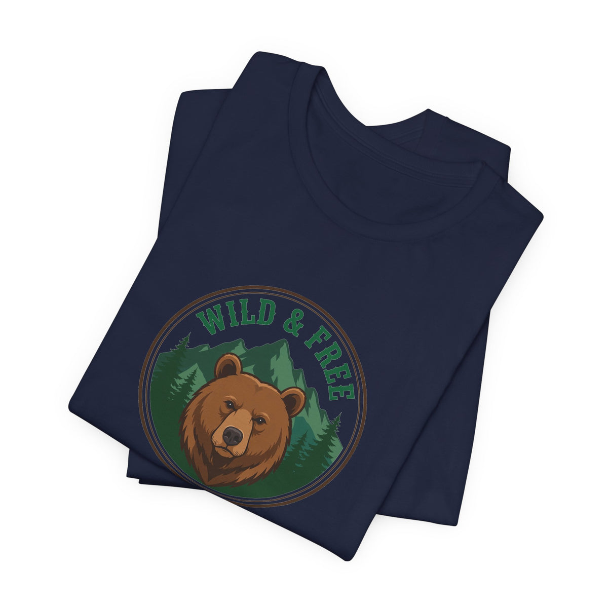 Vintage wild and free wilderness graphic on a Wander Wild Co classic tee