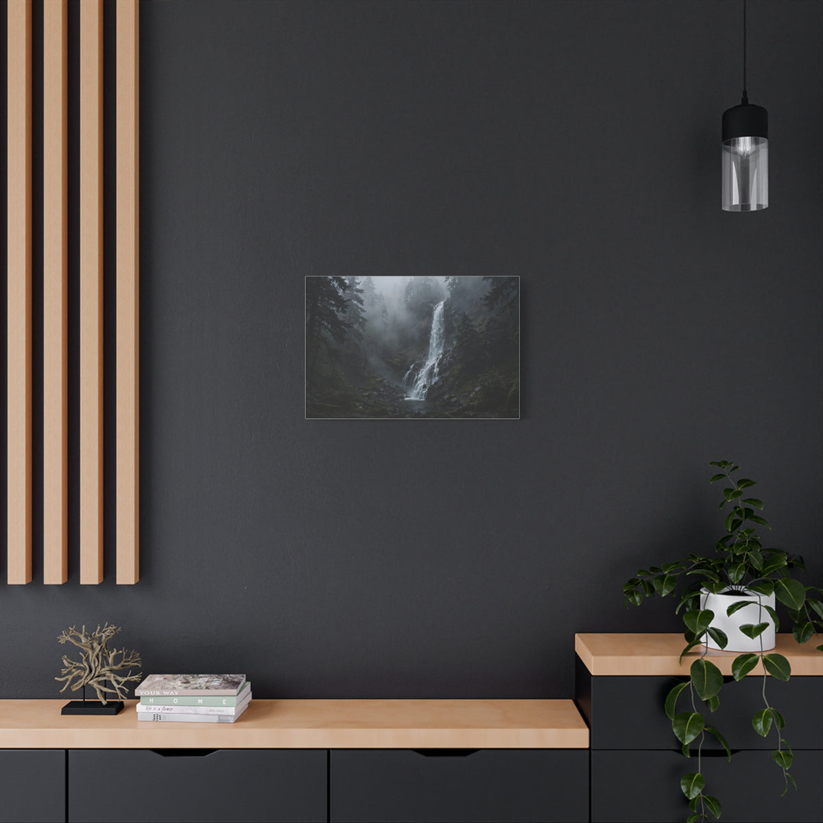 Waterfall in Fog — Wander Wild Co Canvas Print