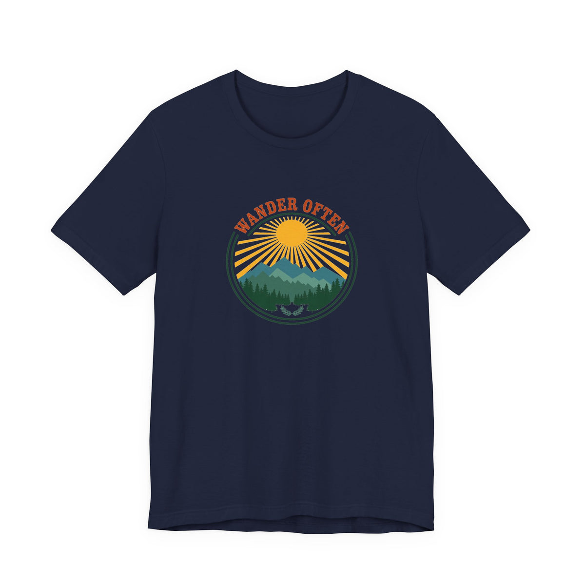 Retro wanderlust badge graphic on a Wander Wild Co vintage classic tee