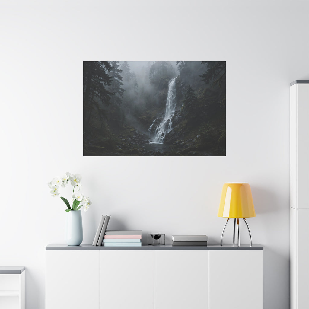 Waterfall in Fog — Wander Wild Co Canvas Print