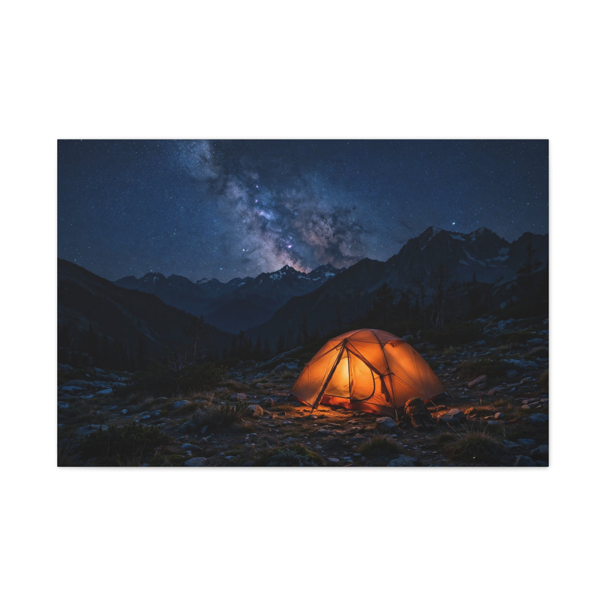 Tent Under Stars — Wander Wild Co Canvas Print