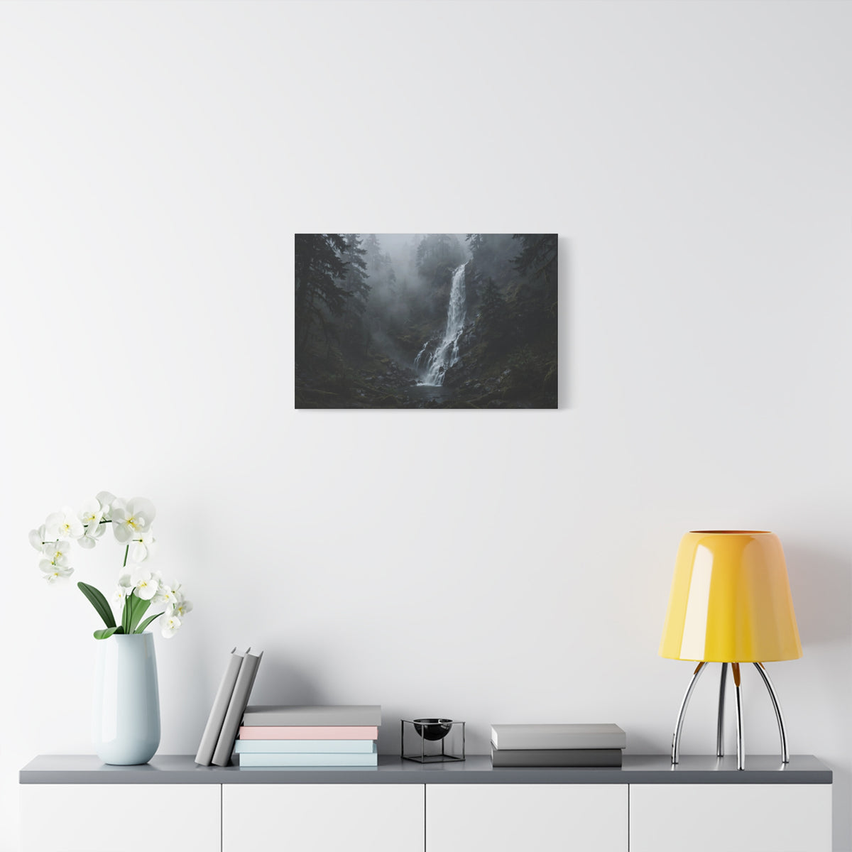 Waterfall in Fog — Wander Wild Co Canvas Print