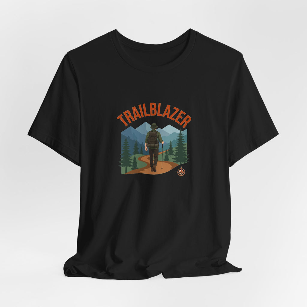 Retro mountain trail badge graphic on a Wander Wild Co vintage classic tee