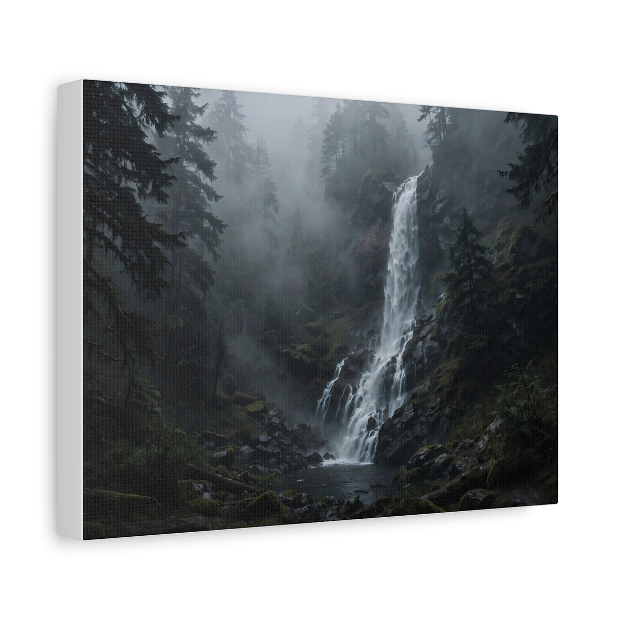 Waterfall in Fog — Wander Wild Co Canvas Print