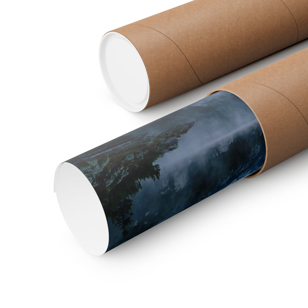 Alpine Dawn Art Print — Alpenglow Mountain Lake Poster