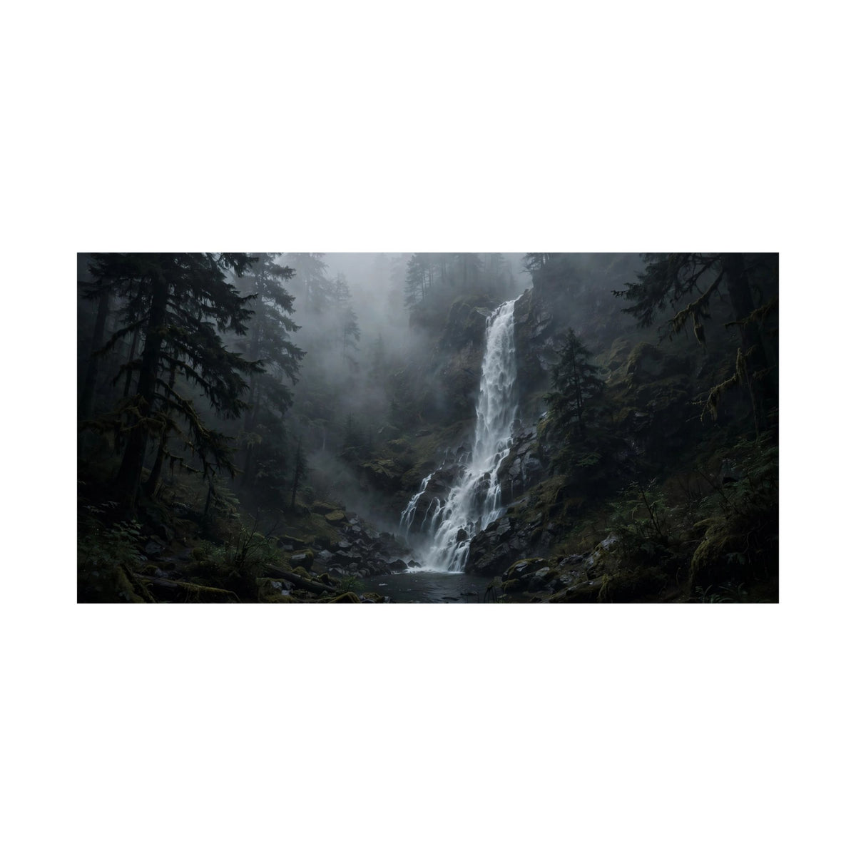 Waterfall in Fog — Wander Wild Co Art Print