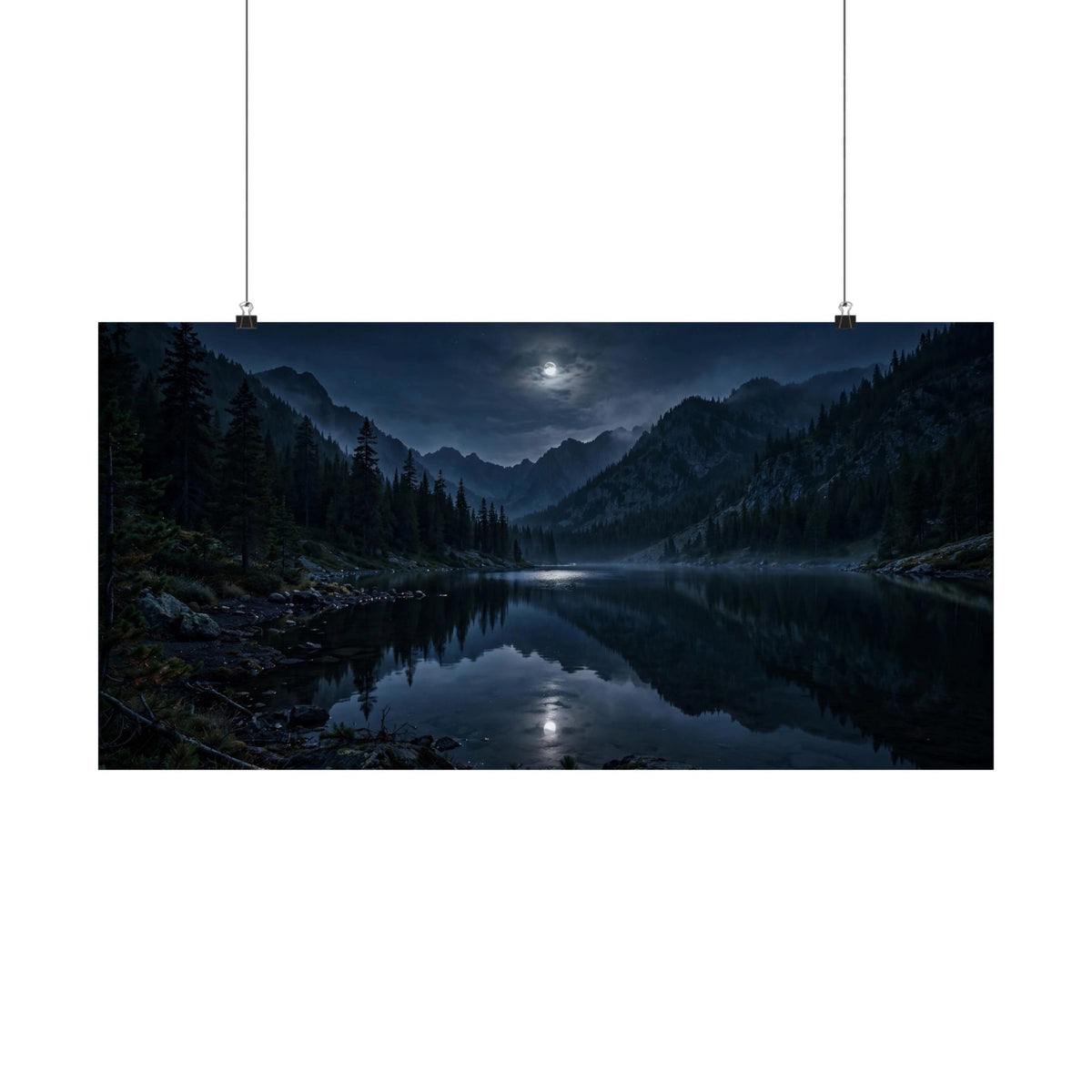 Moonlit Lake — Wander Wild Co Art Print