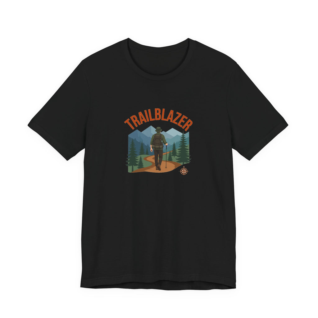 Retro mountain trail badge graphic on a Wander Wild Co vintage classic tee