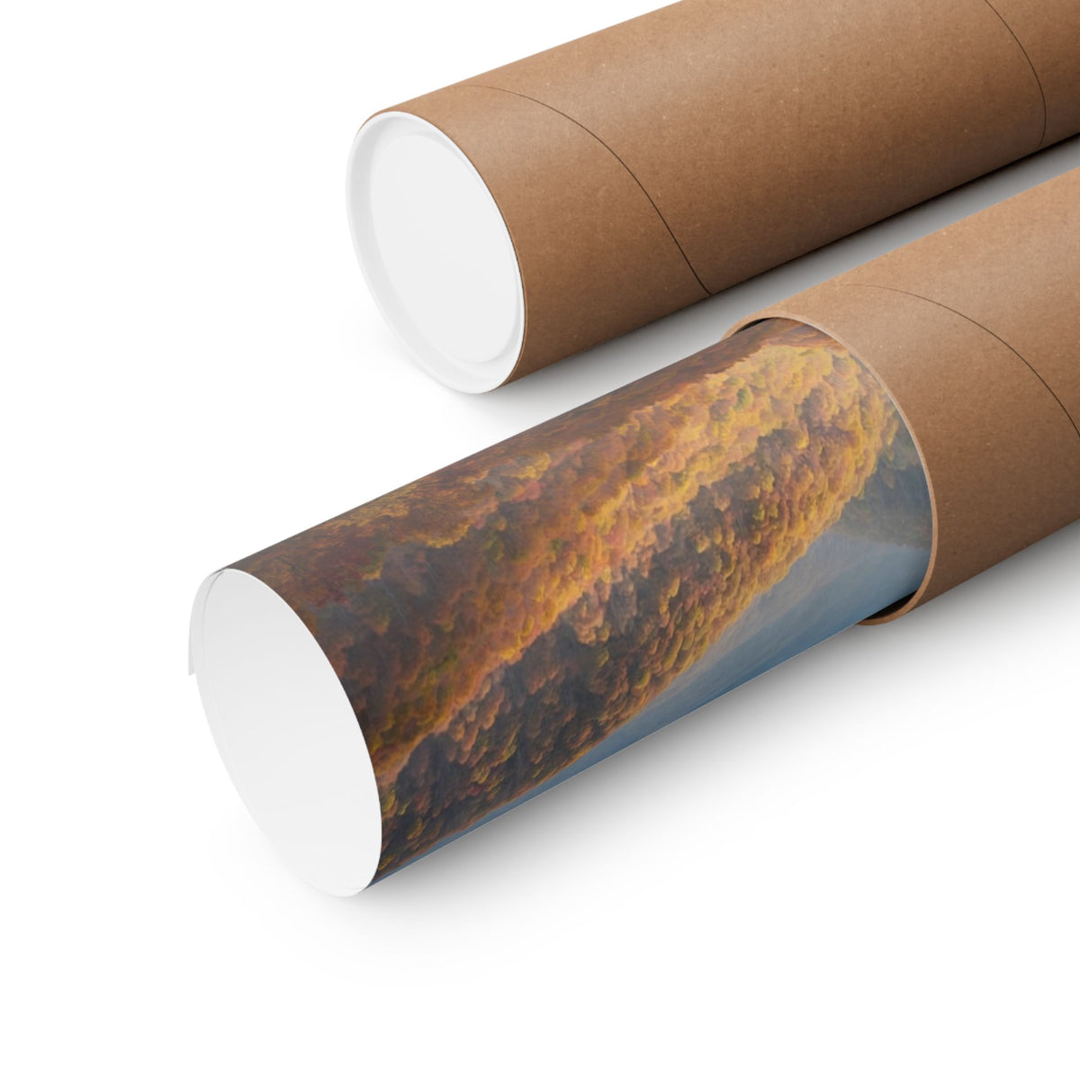 Autumn Ridge Art Print — Fall Colors Mountain Poster