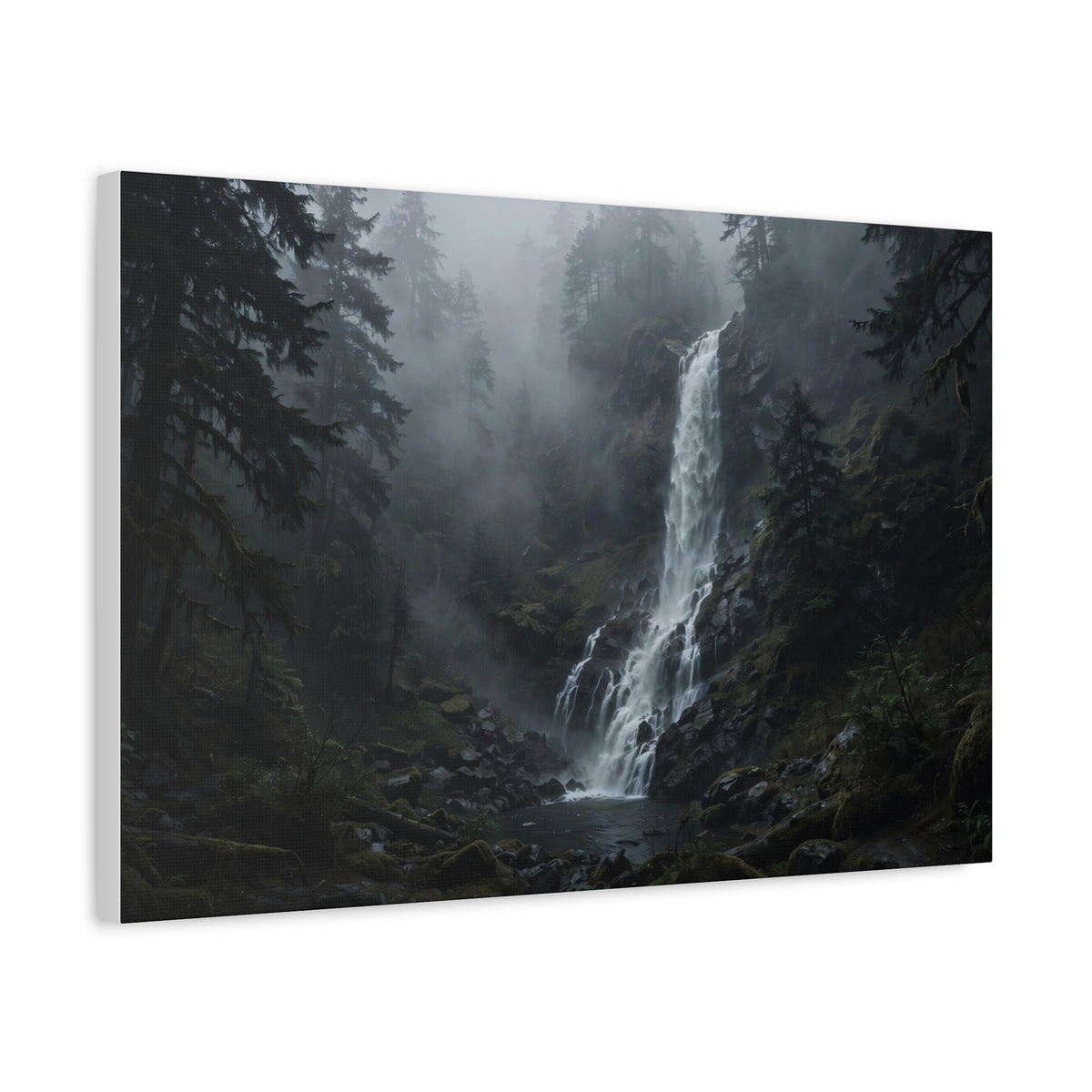 Waterfall in Fog — Wander Wild Co Canvas Print