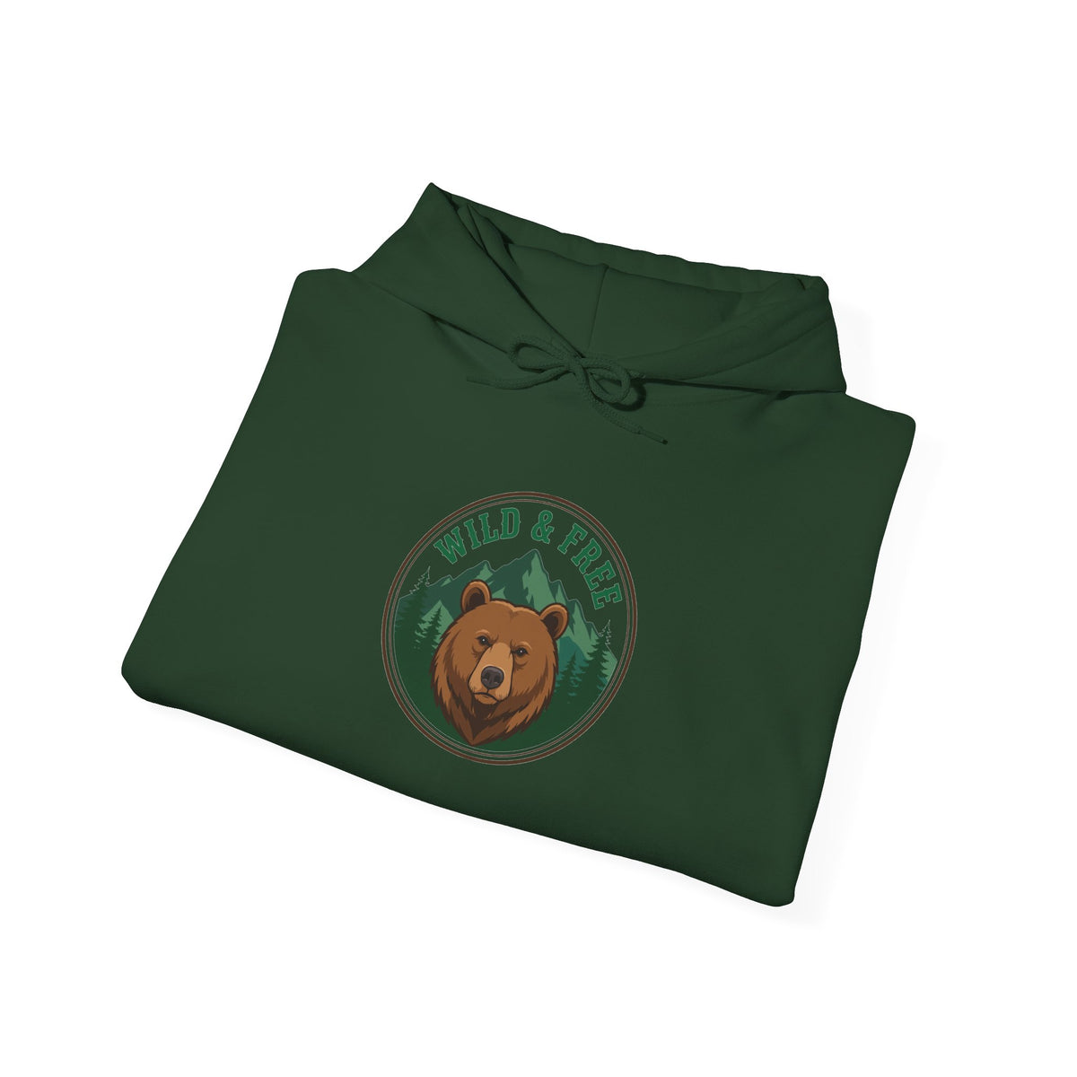 Vintage wild and free wilderness graphic on a Wander Wild Co pullover hoodie