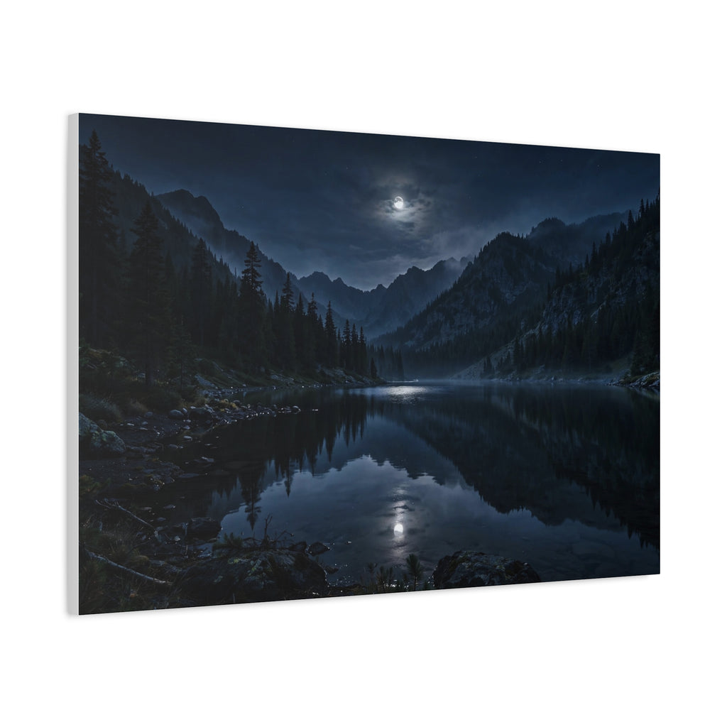 Moonlit Lake — Wander Wild Co Canvas Print
