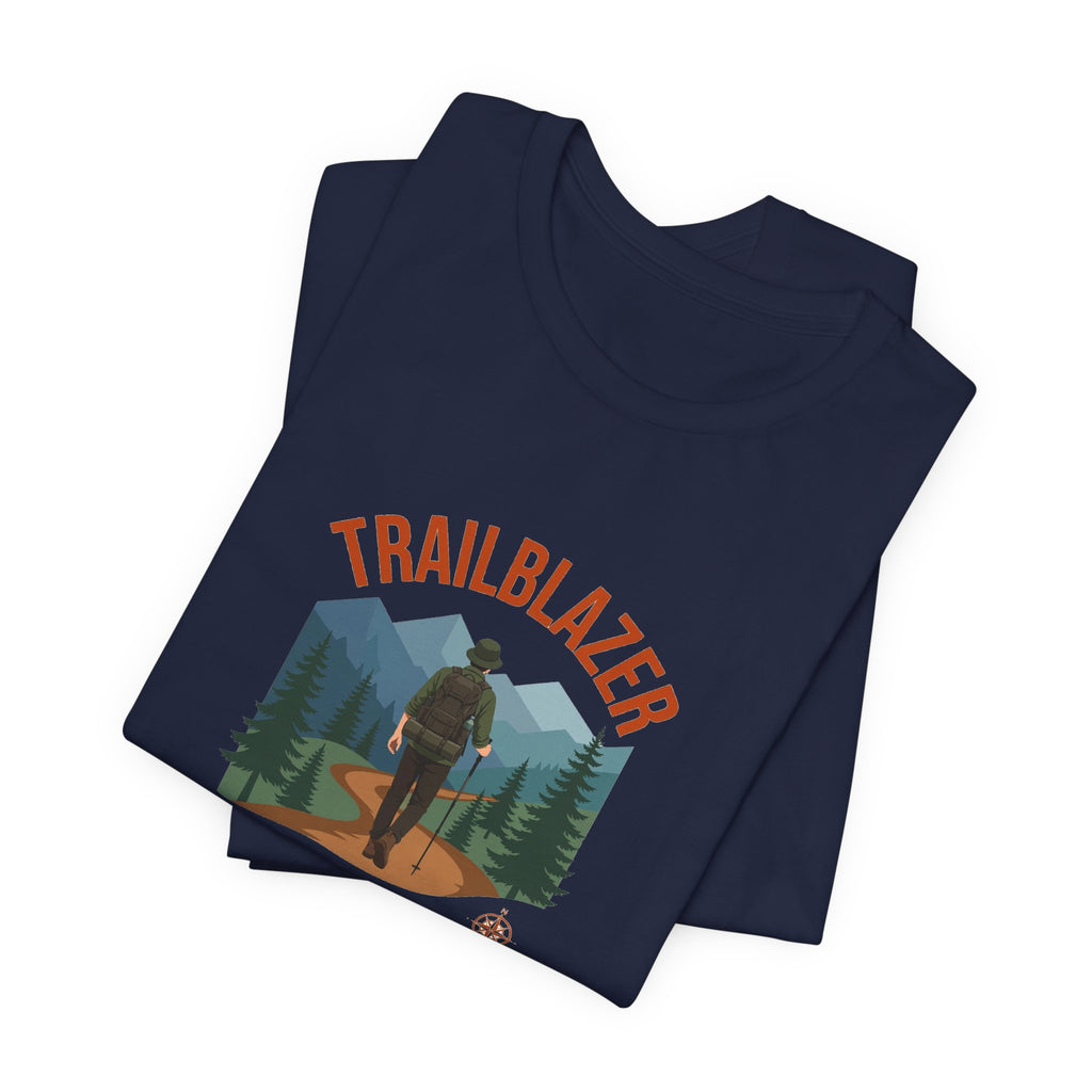 Retro mountain trail badge graphic on a Wander Wild Co vintage classic tee