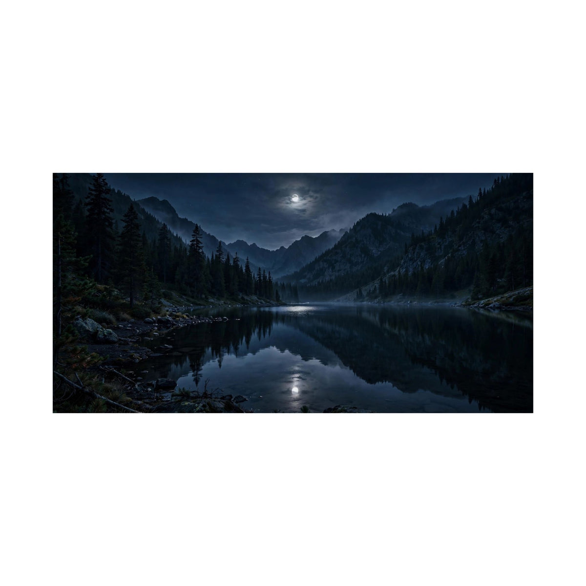 Moonlit Lake — Wander Wild Co Art Print