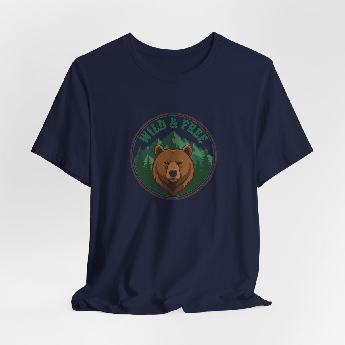 Vintage wild and free wilderness graphic on a Wander Wild Co classic tee