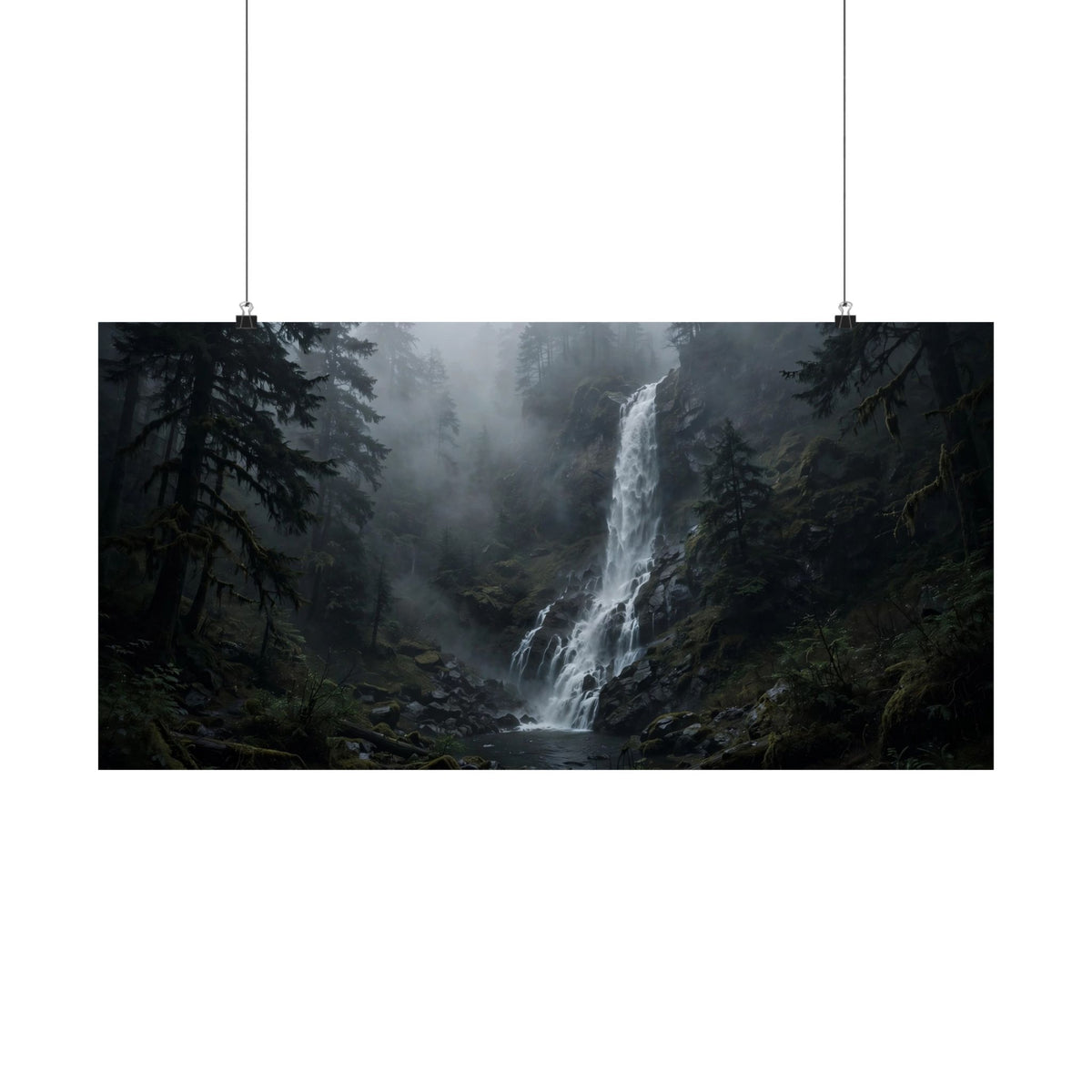 Waterfall in Fog — Wander Wild Co Art Print