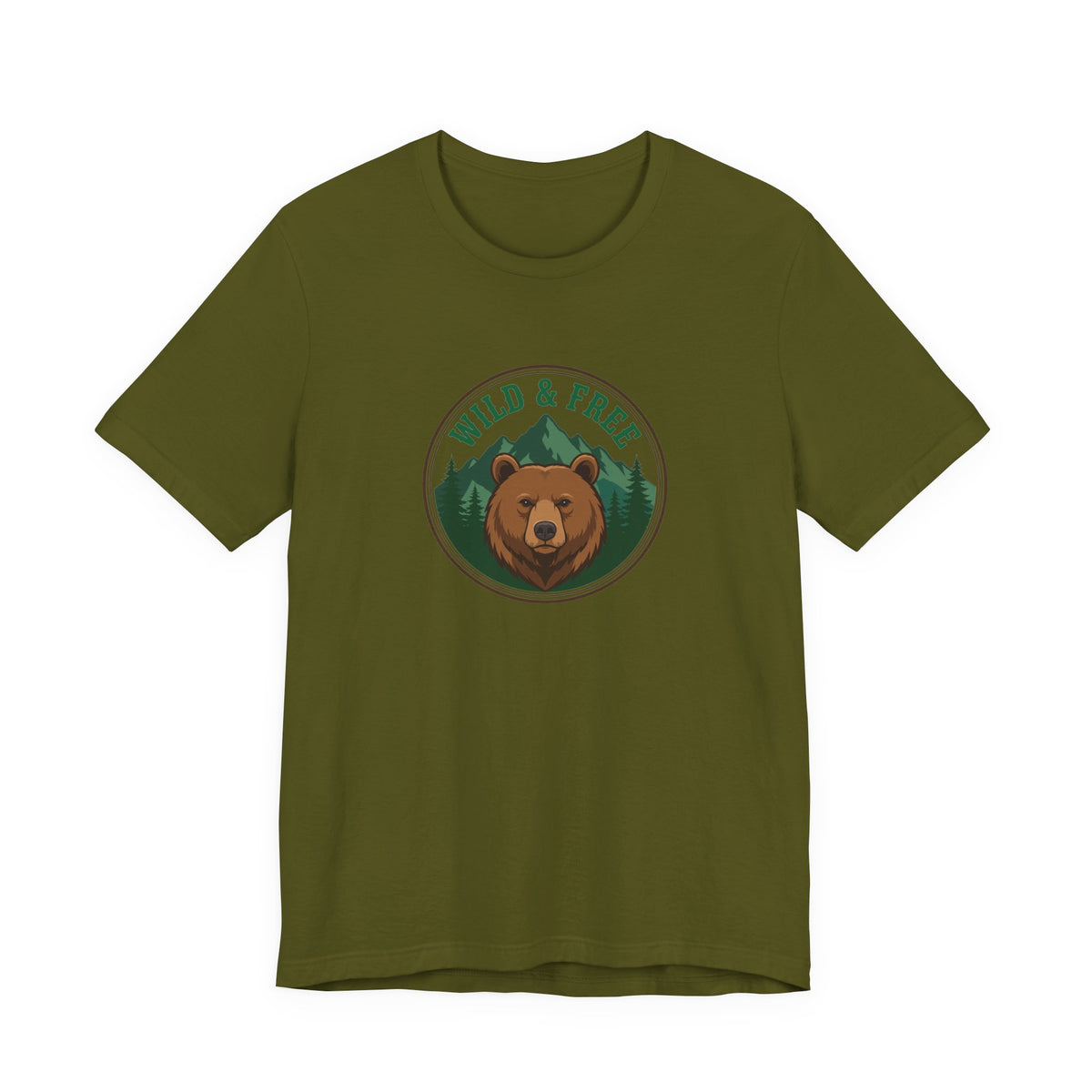 Vintage wild and free wilderness graphic on a Wander Wild Co classic tee