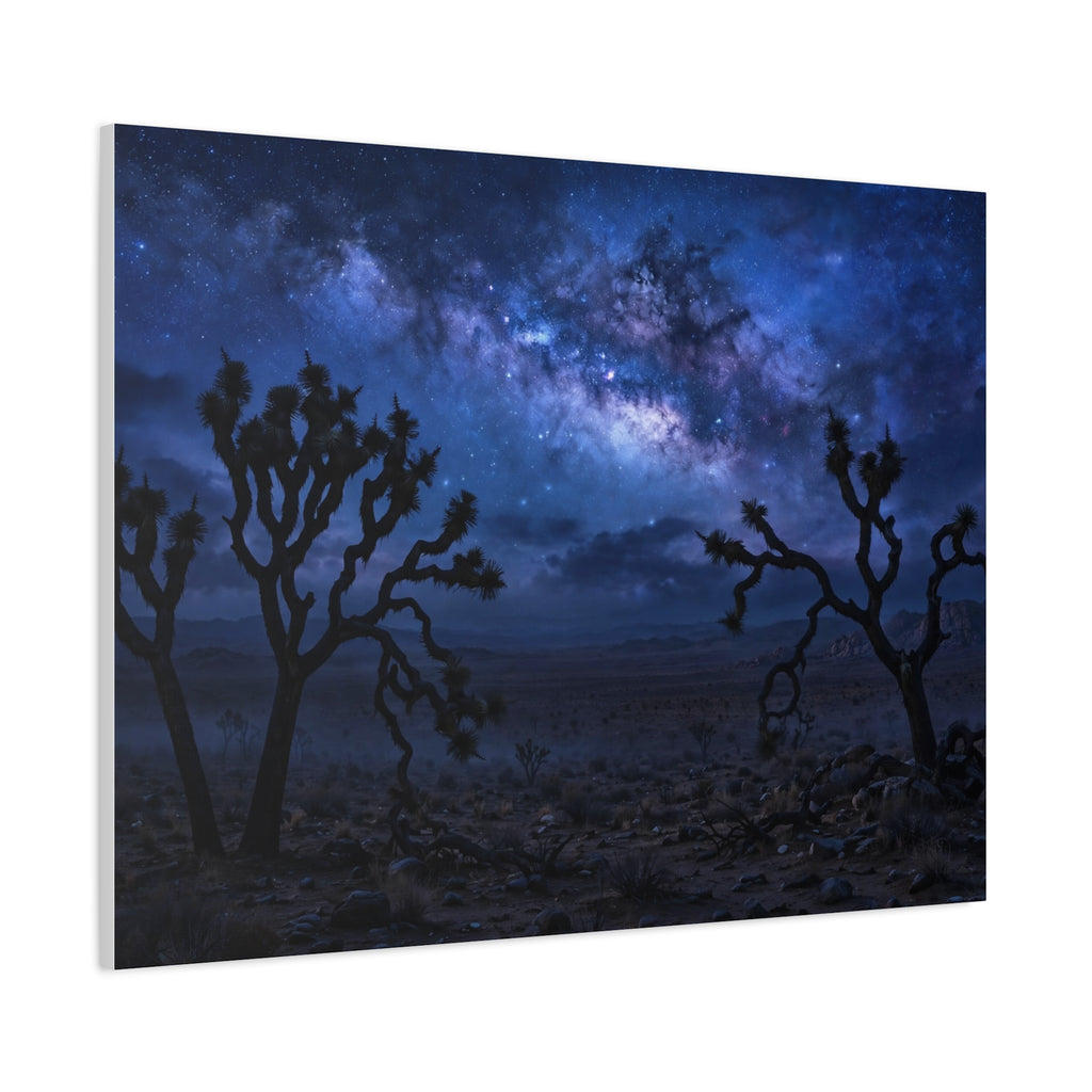 Desert Night Canvas Print — Joshua Tree Milky Way Wall Art