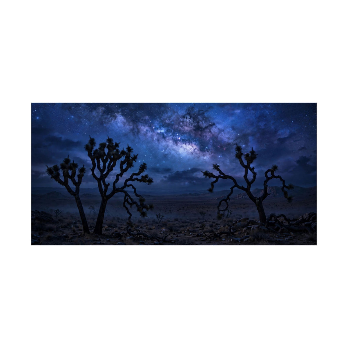 Desert Night Art Print — Desert Night Sky Poster