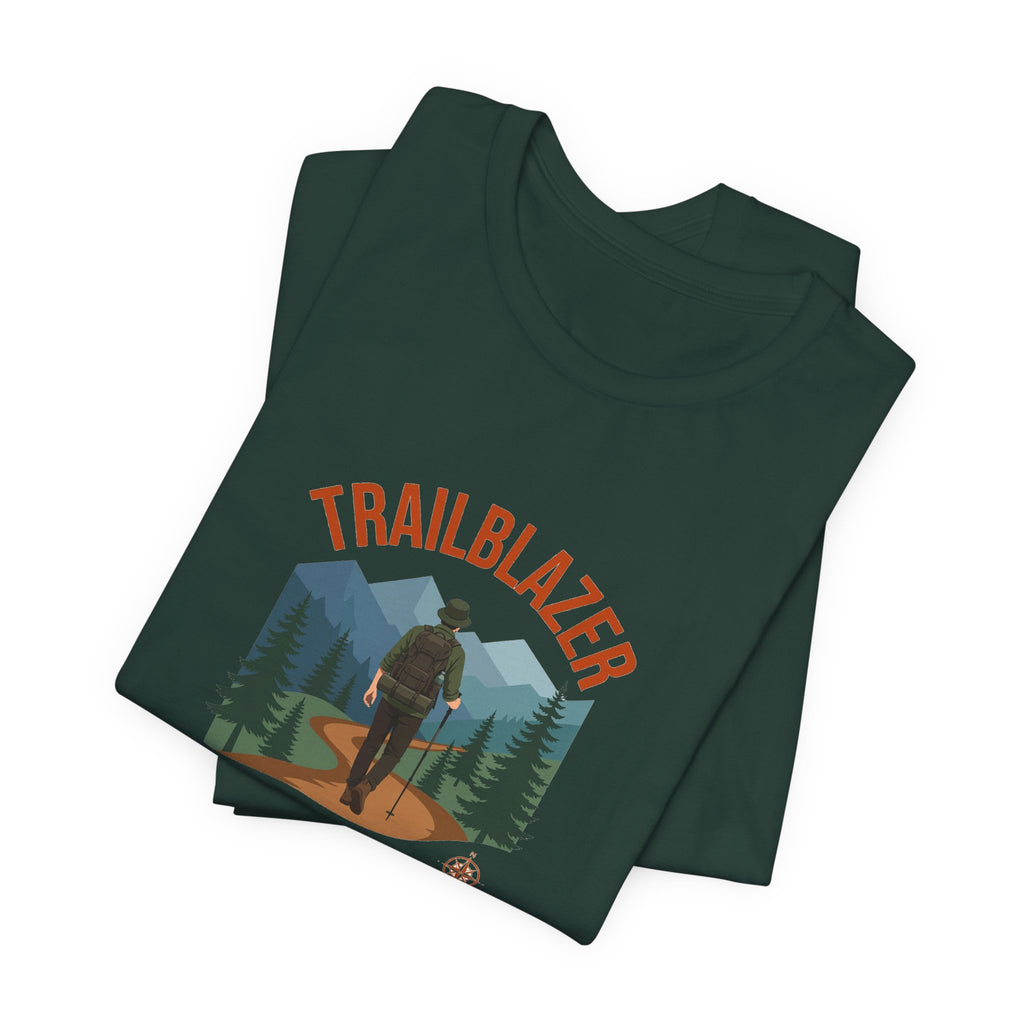Retro mountain trail badge graphic on a Wander Wild Co vintage classic tee