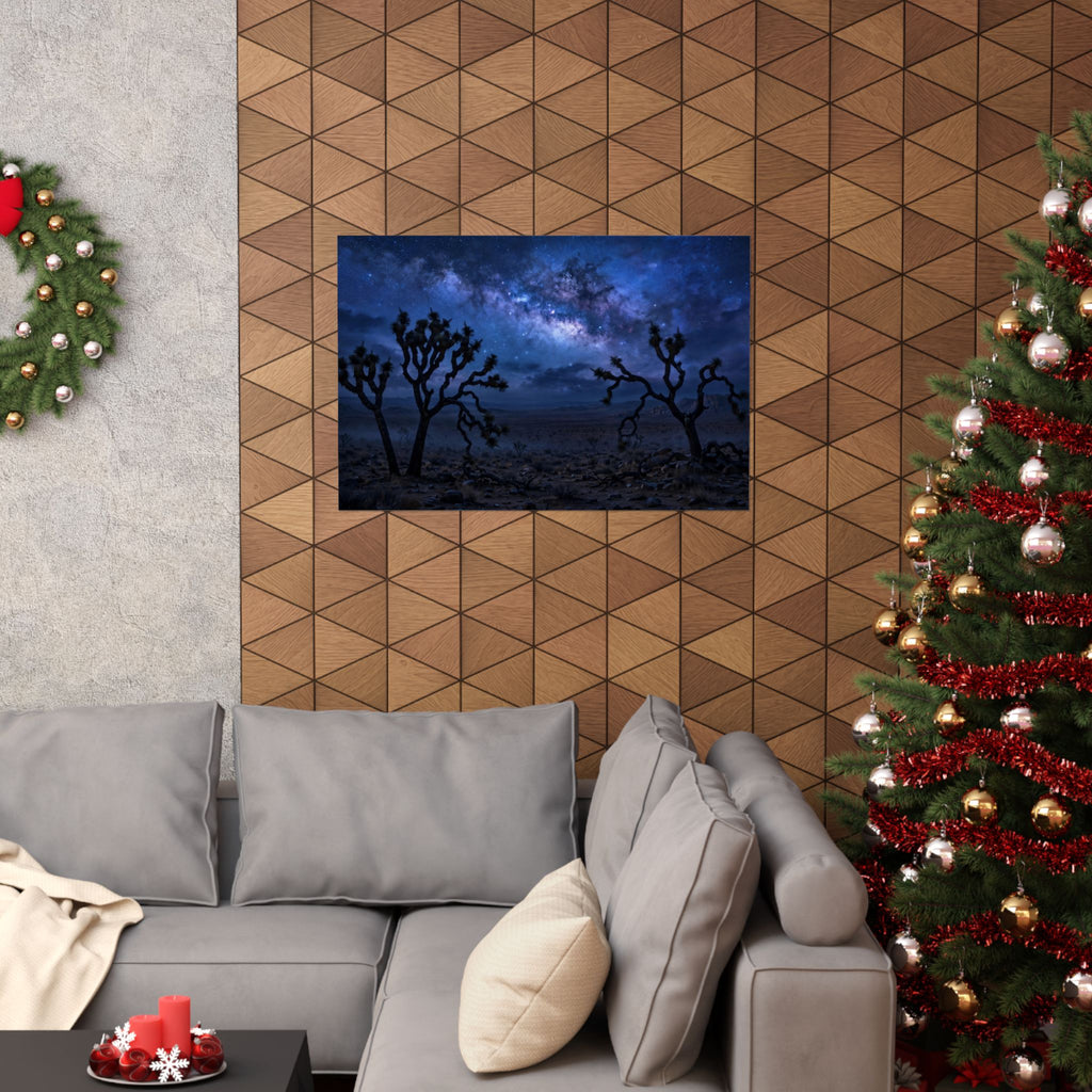 Desert Night Art Print — Desert Night Sky Poster