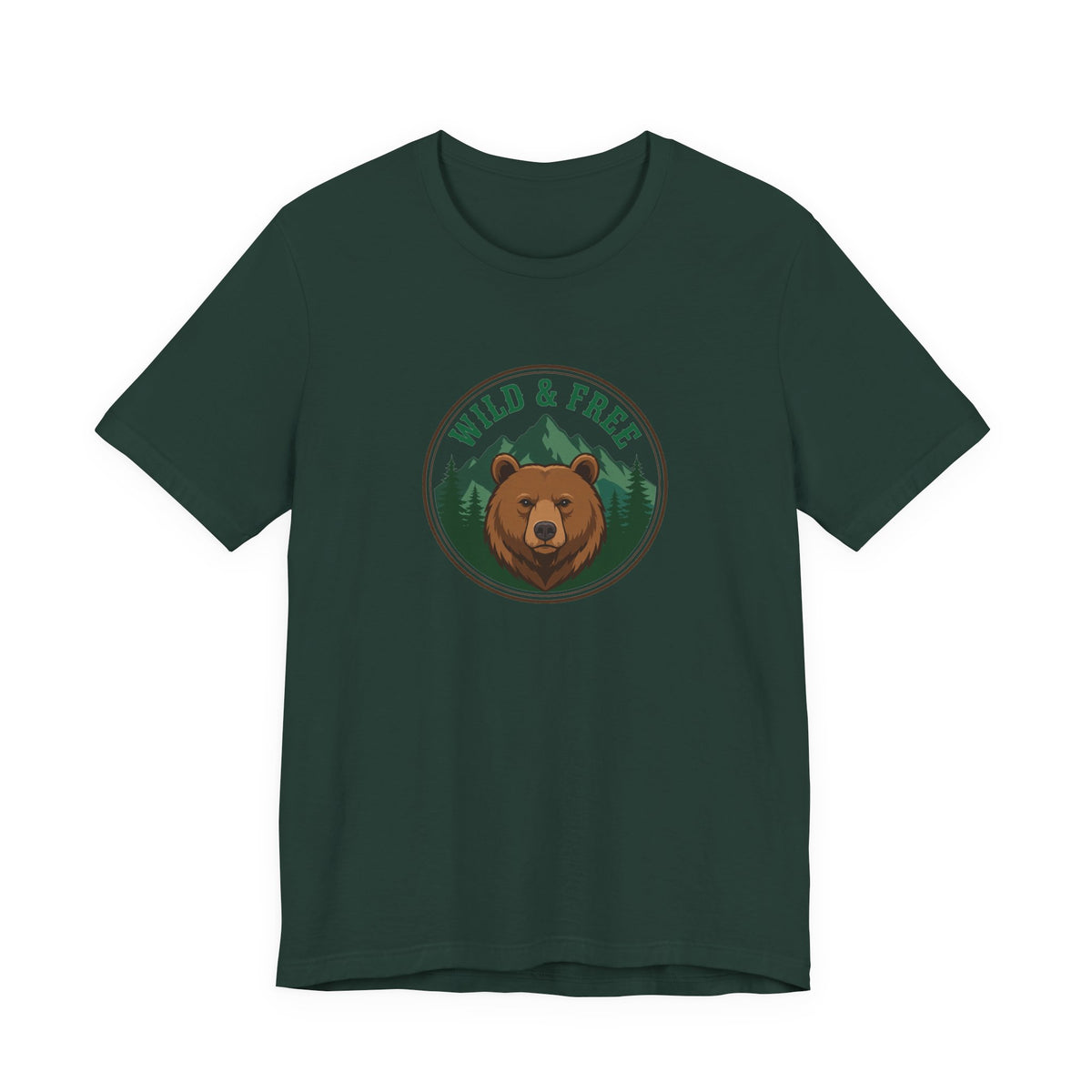 Vintage wild and free wilderness graphic on a Wander Wild Co classic tee