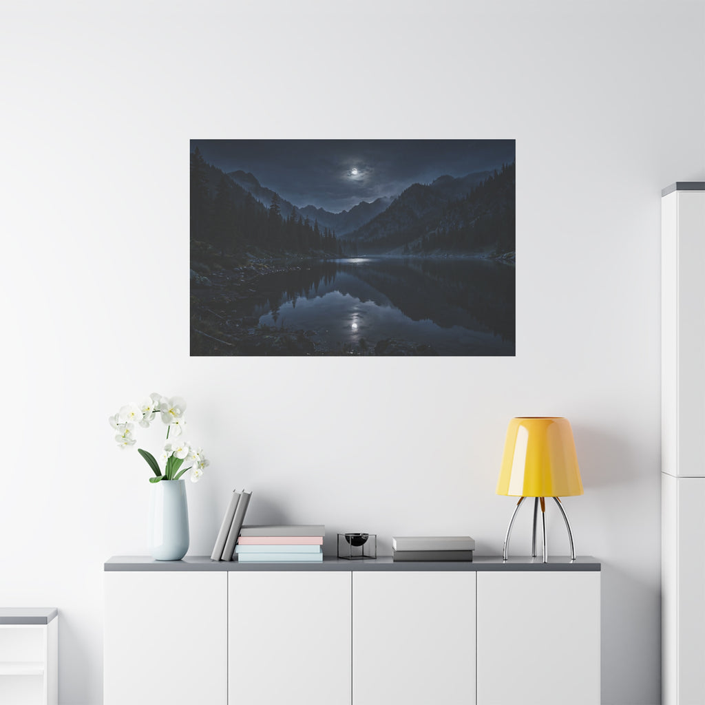 Moonlit Lake — Wander Wild Co Canvas Print