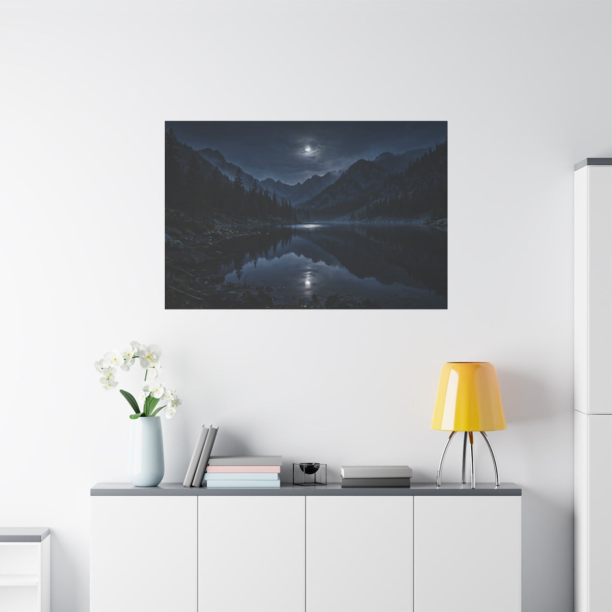 Moonlit Lake — Wander Wild Co Canvas Print