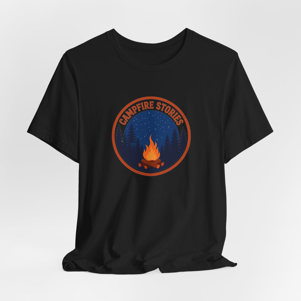 Vintage campfire scene graphic on a Wander Wild Co classic tee