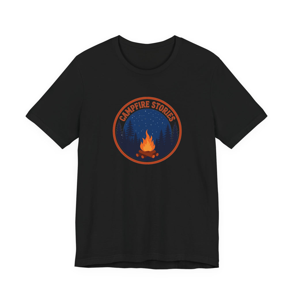 Vintage campfire scene graphic on a Wander Wild Co classic tee