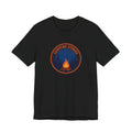 Vintage campfire scene graphic on a Wander Wild Co classic tee