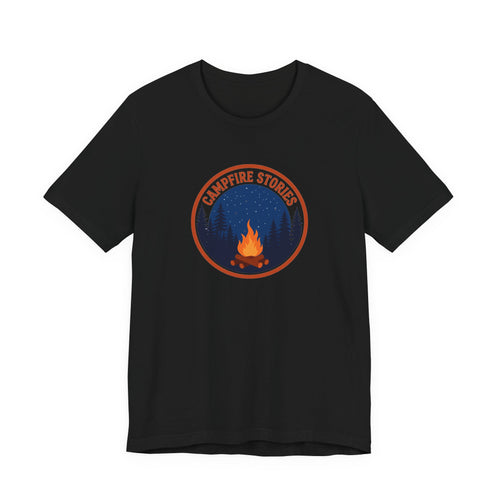 Vintage campfire scene graphic on a Wander Wild Co classic tee