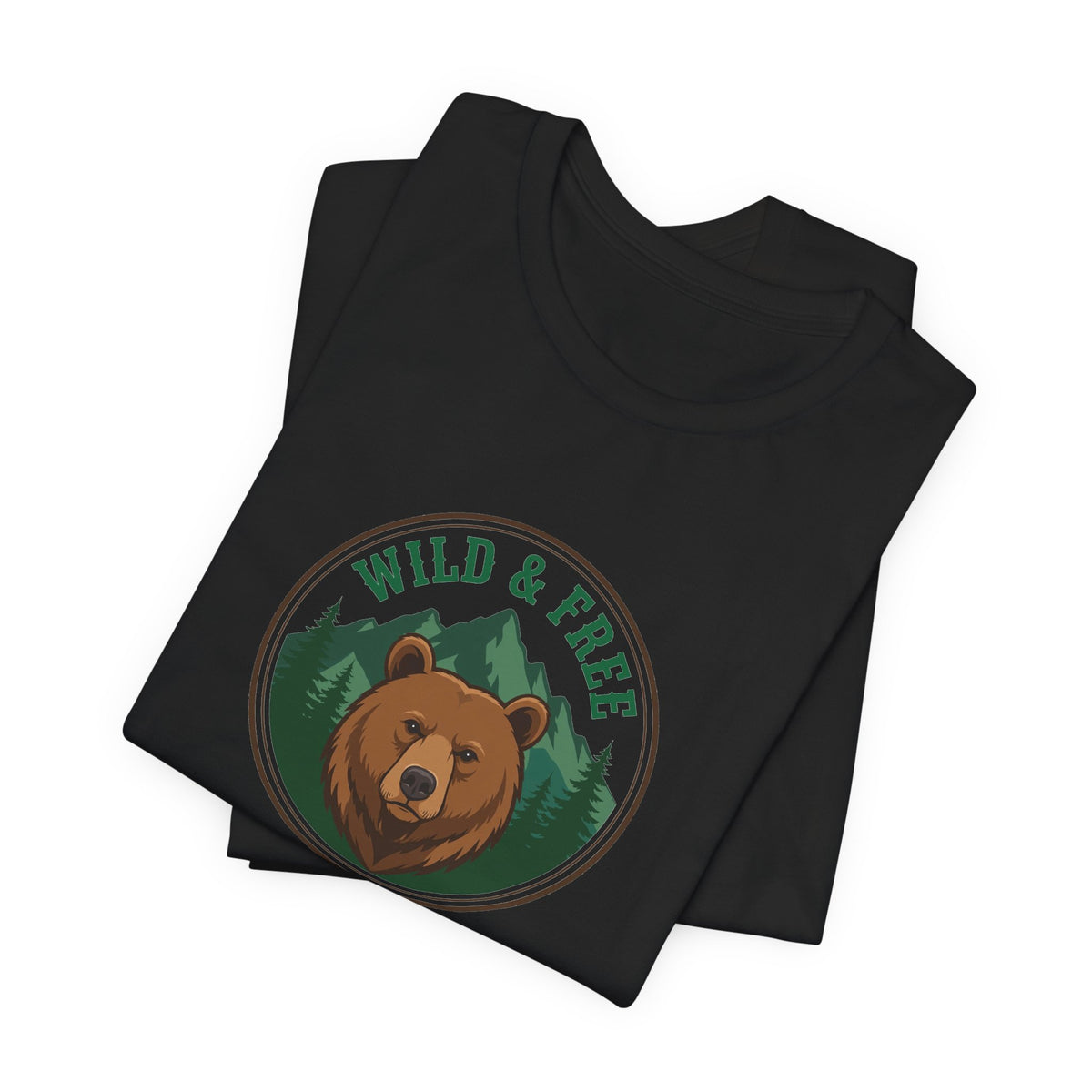 Vintage wild and free wilderness graphic on a Wander Wild Co classic tee