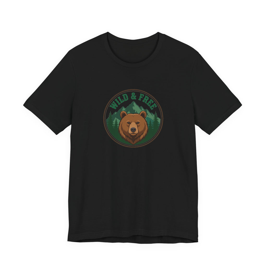 Vintage wild and free wilderness graphic on a Wander Wild Co classic tee