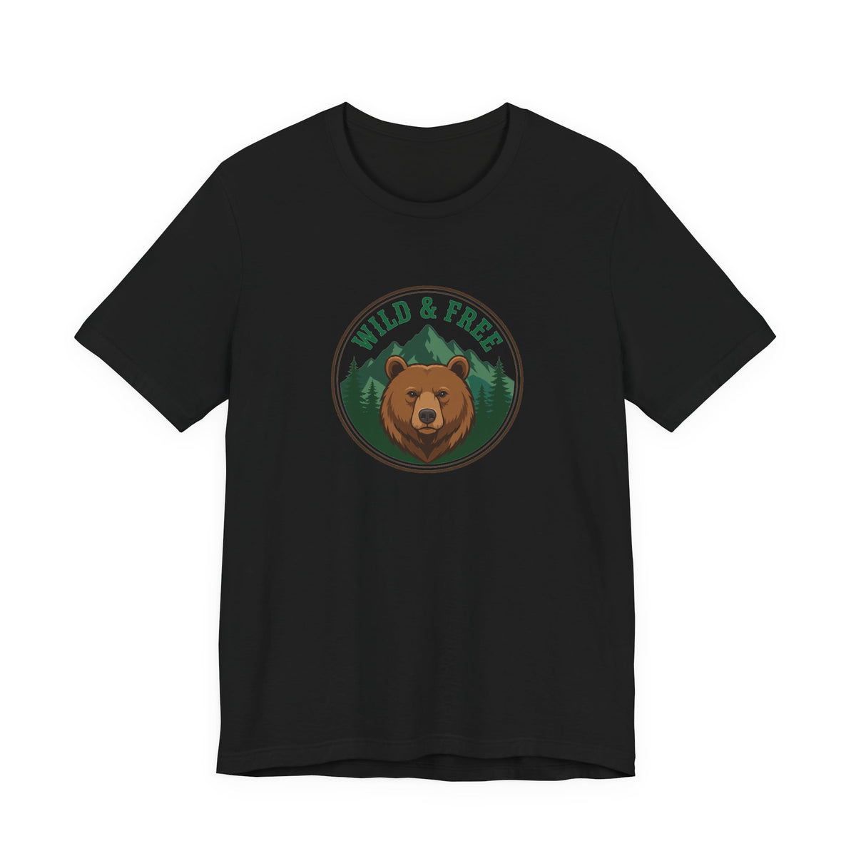 Vintage wild and free wilderness graphic on a Wander Wild Co classic tee