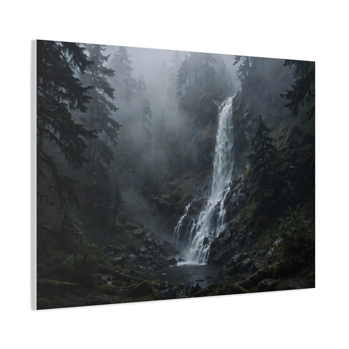 Waterfall in Fog — Wander Wild Co Canvas Print