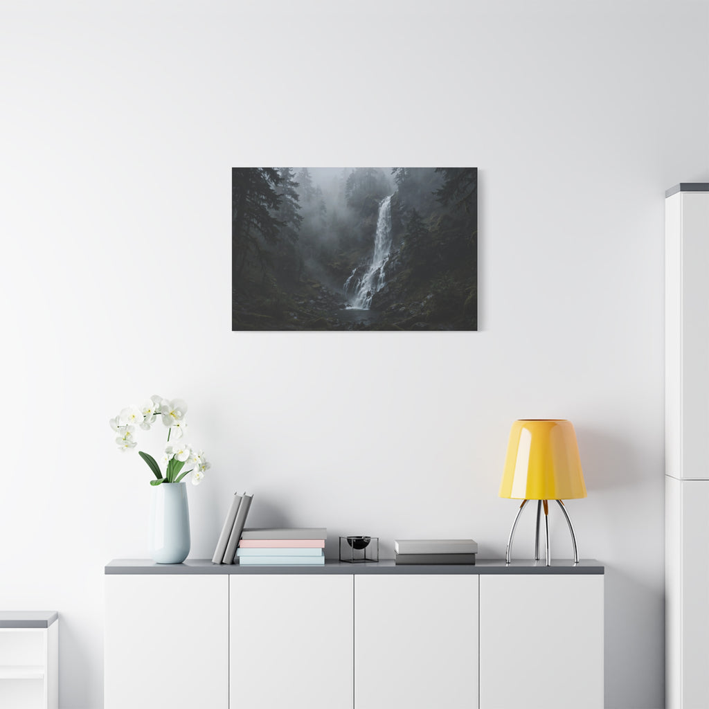 Waterfall in Fog — Wander Wild Co Canvas Print