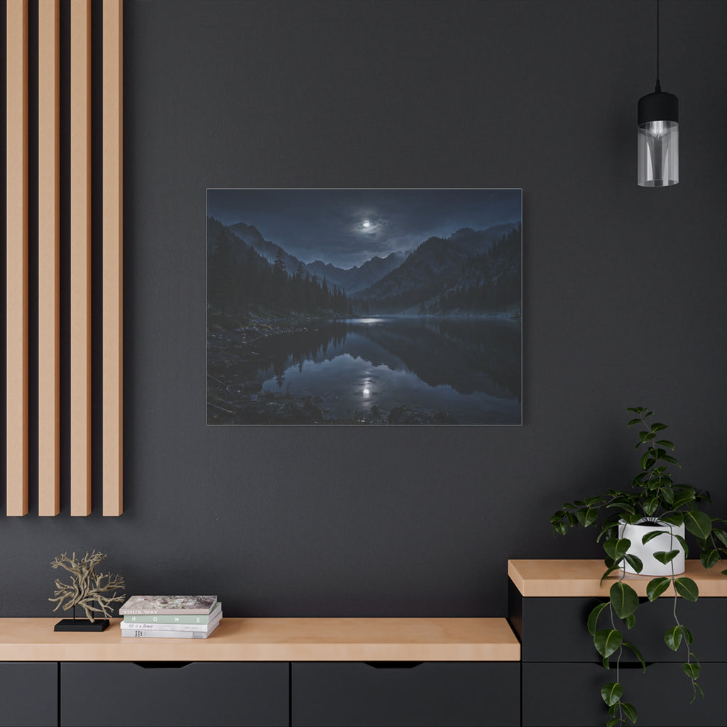 Moonlit Lake — Wander Wild Co Canvas Print