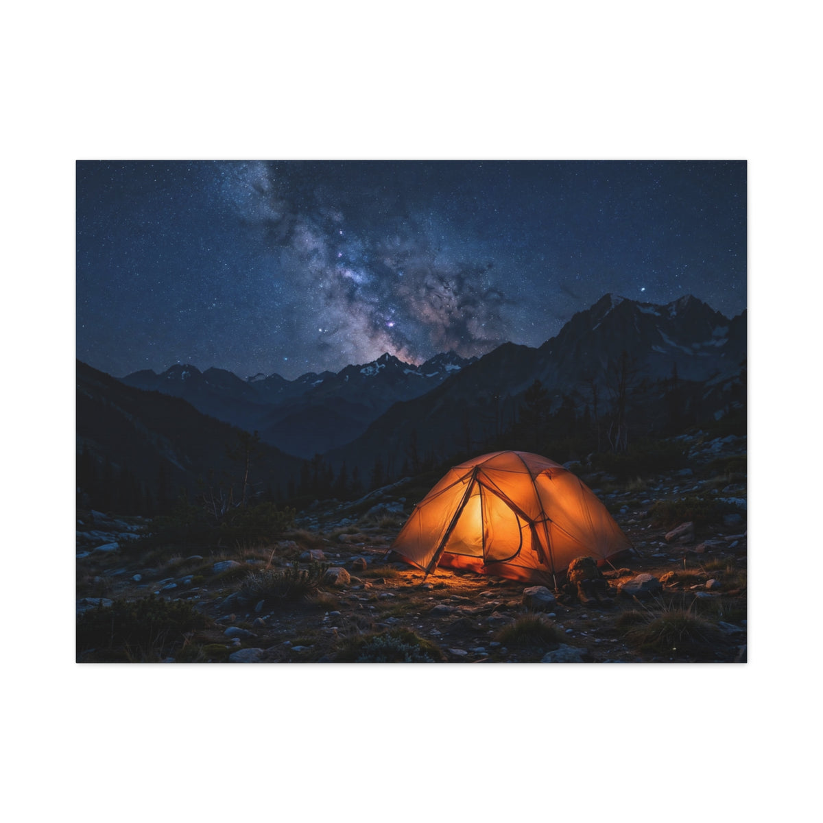 Tent Under Stars — Wander Wild Co Canvas Print