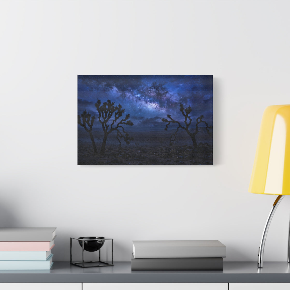 Desert Night Canvas Print — Joshua Tree Milky Way Wall Art