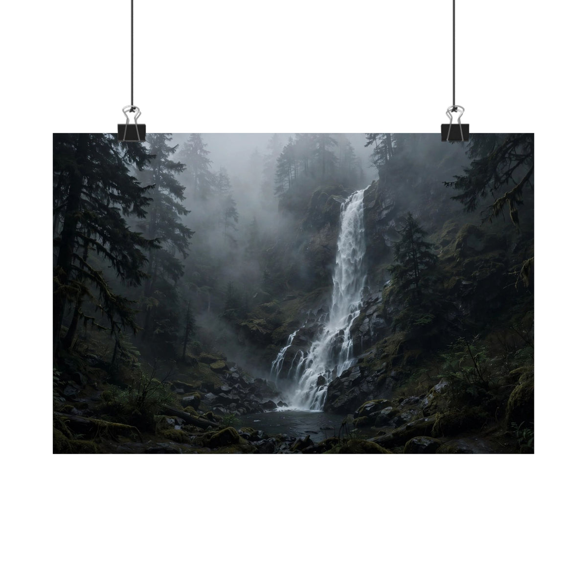 Waterfall in Fog — Wander Wild Co Art Print