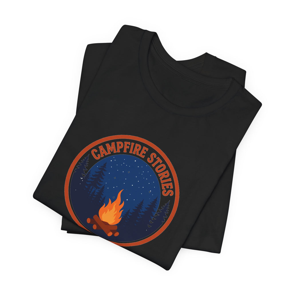 Vintage campfire scene graphic on a Wander Wild Co classic tee