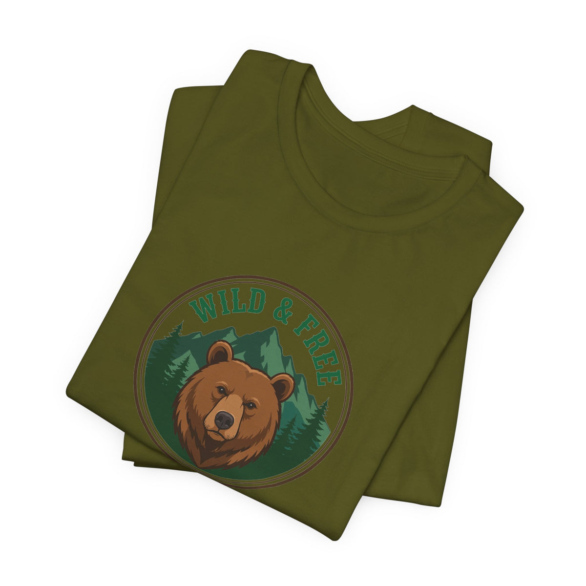 Vintage wild and free wilderness graphic on a Wander Wild Co classic tee